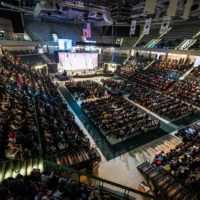 The crowd for Bishop TD Jakes at Chicago State University.